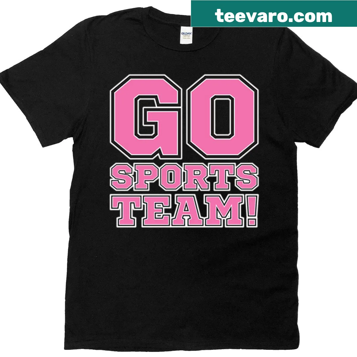 Energetic t-shirt with cheerful sports-themed text — on a men's t-shirt
