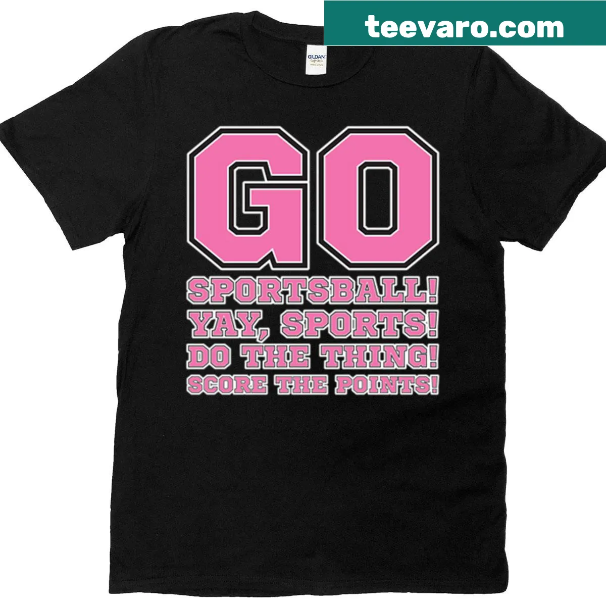 Funny sportsball t-shirt with playful text — on a men's t-shirt