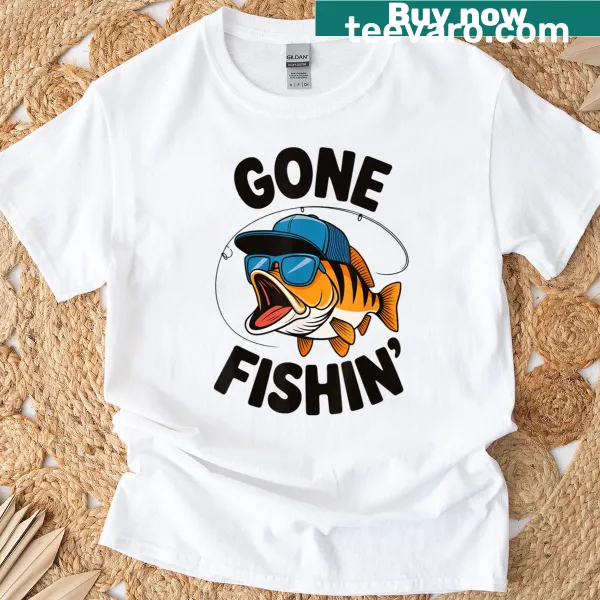 Cartoon bass graphic for kids' fishing-themed t-shirt