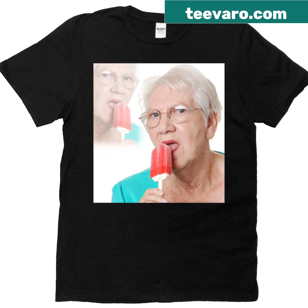 Cheerful T-shirt with 'Grandma Needs An Ice-cream' message — on a men's t-shirt