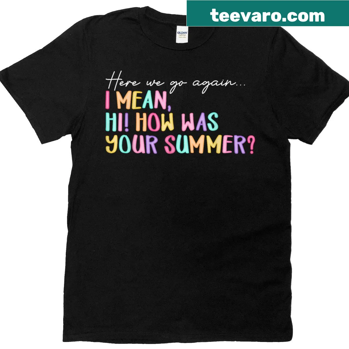 Teacher shirt with humorous phrase about returning to school — on a men's t-shirt