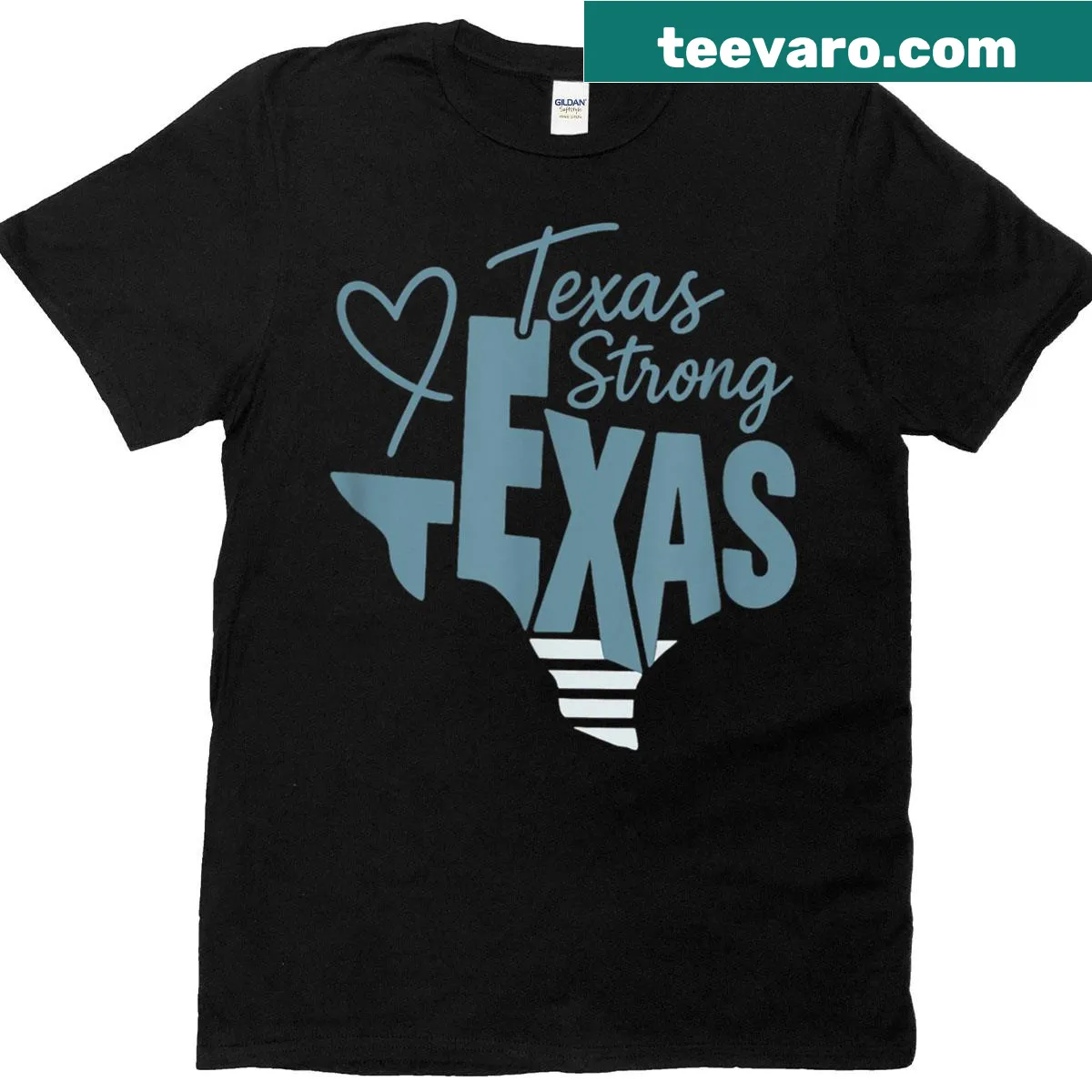 Texas Hill Country map text design for proud locals. — on a men's t-shirt