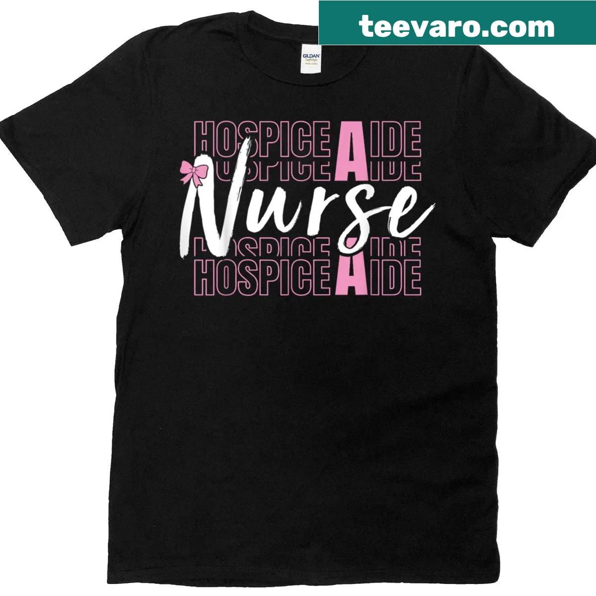 Cute nursing student t-shirt with a coquette bow and typography — on a men's t-shirt