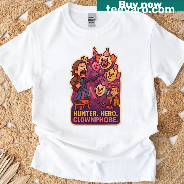 Fantasy-themed t-shirt featuring Sam Winchester vs balloons illustration
