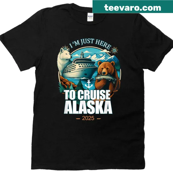 Travel-themed T-shirt with humorous Alaska cruise saying