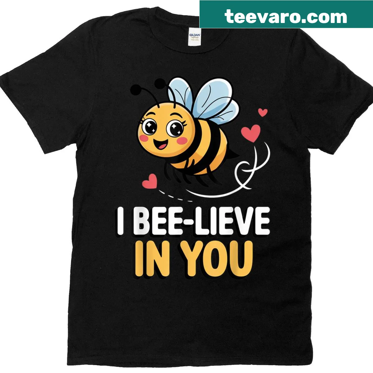 Cute bee pun graphic on a positive message T-shirt — on a men's t-shirt