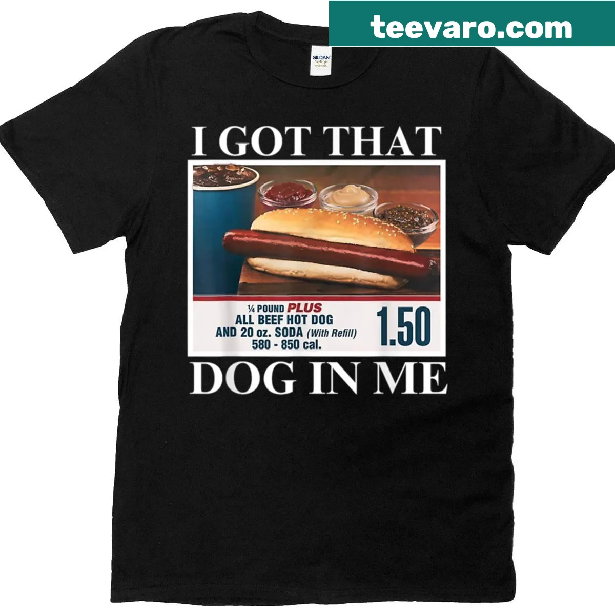 Funny vintage hotdog graphic t-shirt with retro sports meme text — on a men's t-shirt