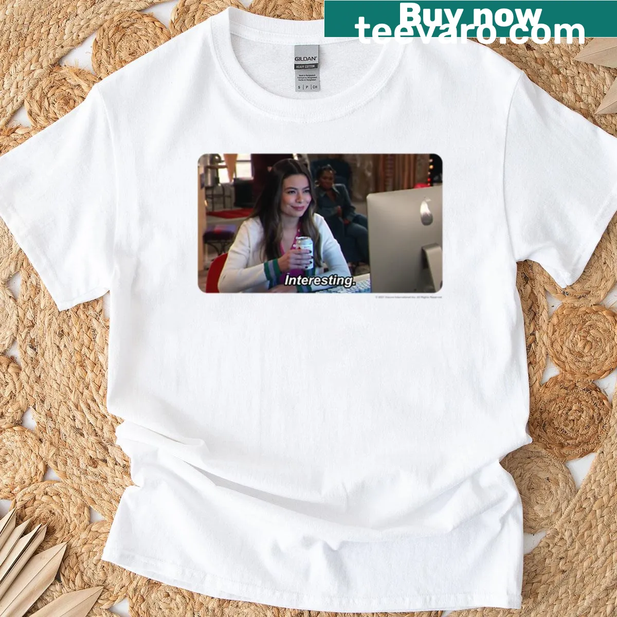 Photorealistic t-shirt featuring Carly from Icarly. — on a men's t-shirt
