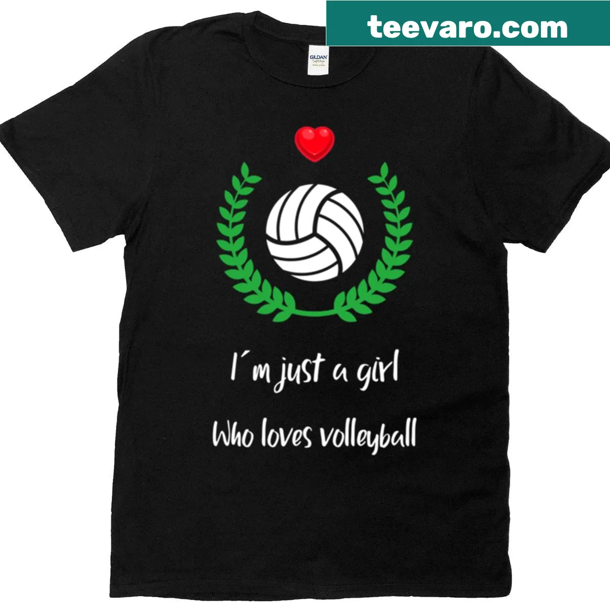 Oversized T-shirt featuring a cute volleyball illustration for girls. — on a men's t-shirt
