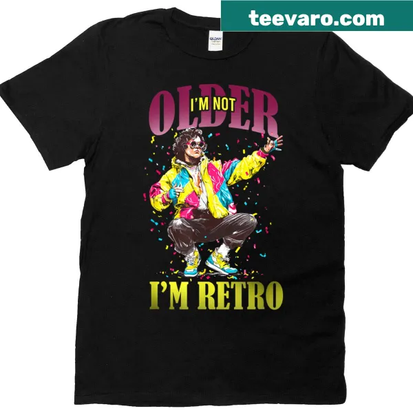 T-shirt with humorous retro aging text