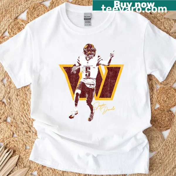 Minimalist Jayden Daniels t-shirt with prominent graphic
