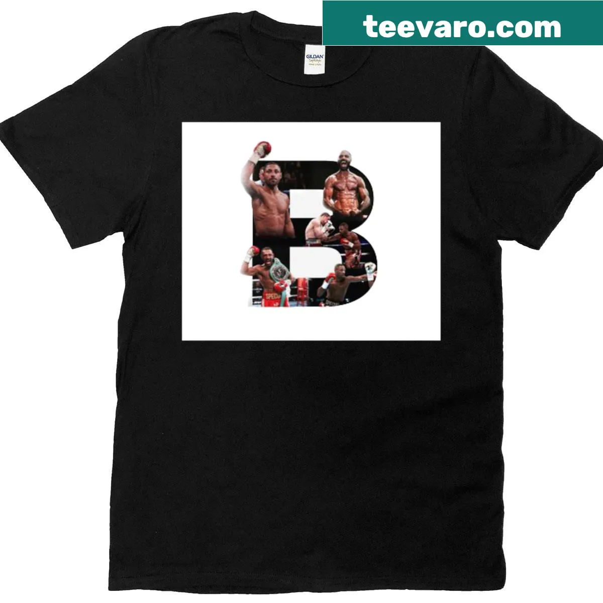 Kell Brook themed T-shirt featuring a playful mouse pad design — on a men's t-shirt