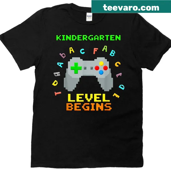T-shirt celebrating first day of kindergarten with fun design