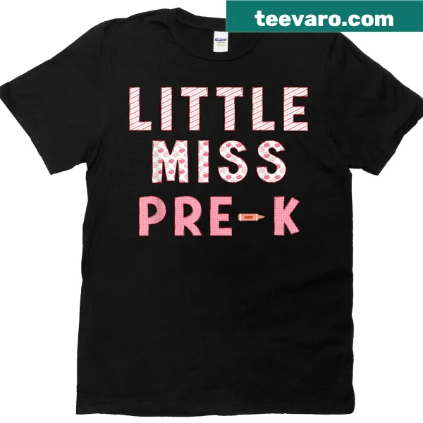 Cute t-shirt for girls with Little Miss Pre-k design