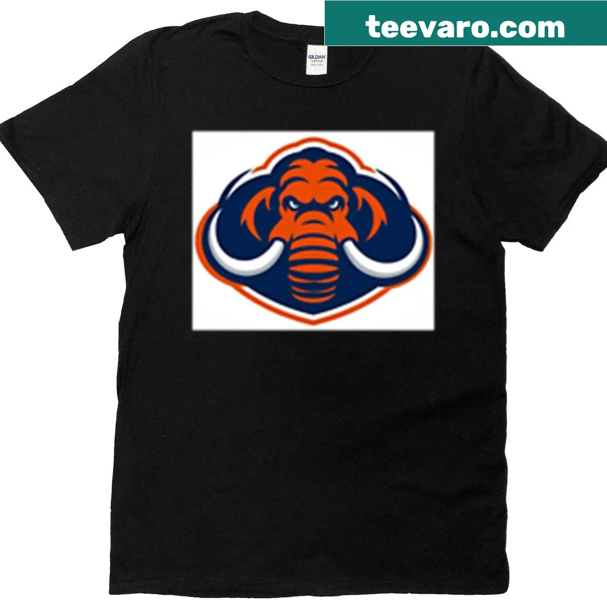 Mammoth Logo T-shirt with bold mammoth graphic — on a men's t-shirt