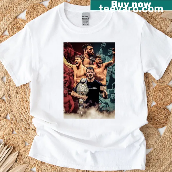 Poster-style T-shirt featuring Michael Bisping design