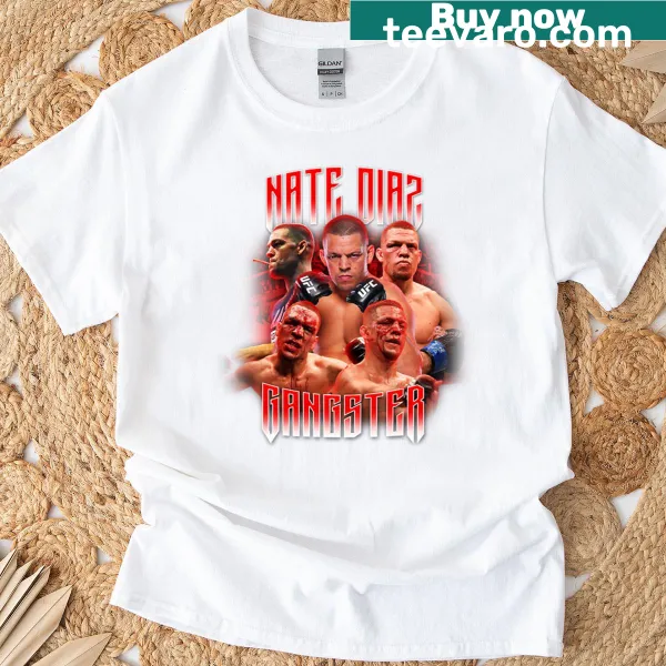 Vintage-style T-shirt honoring Nate Diaz with a distressed design