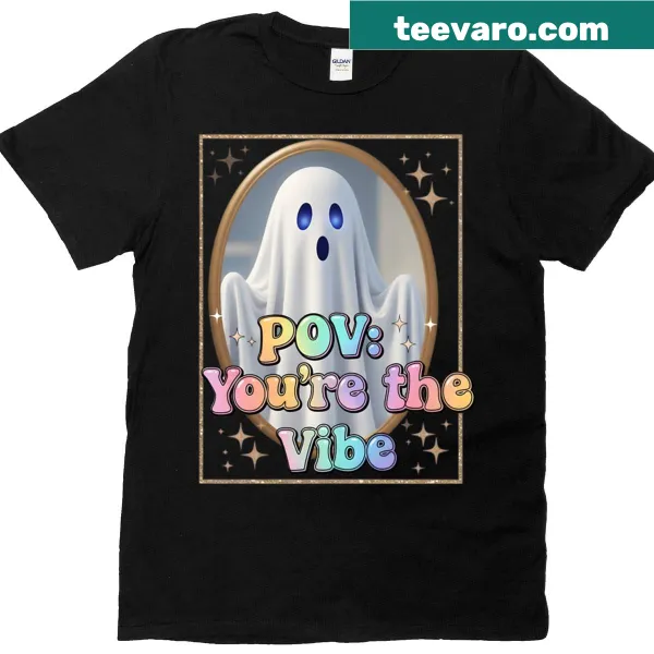 Kawaii ghost design shirt with uplifting affirmation