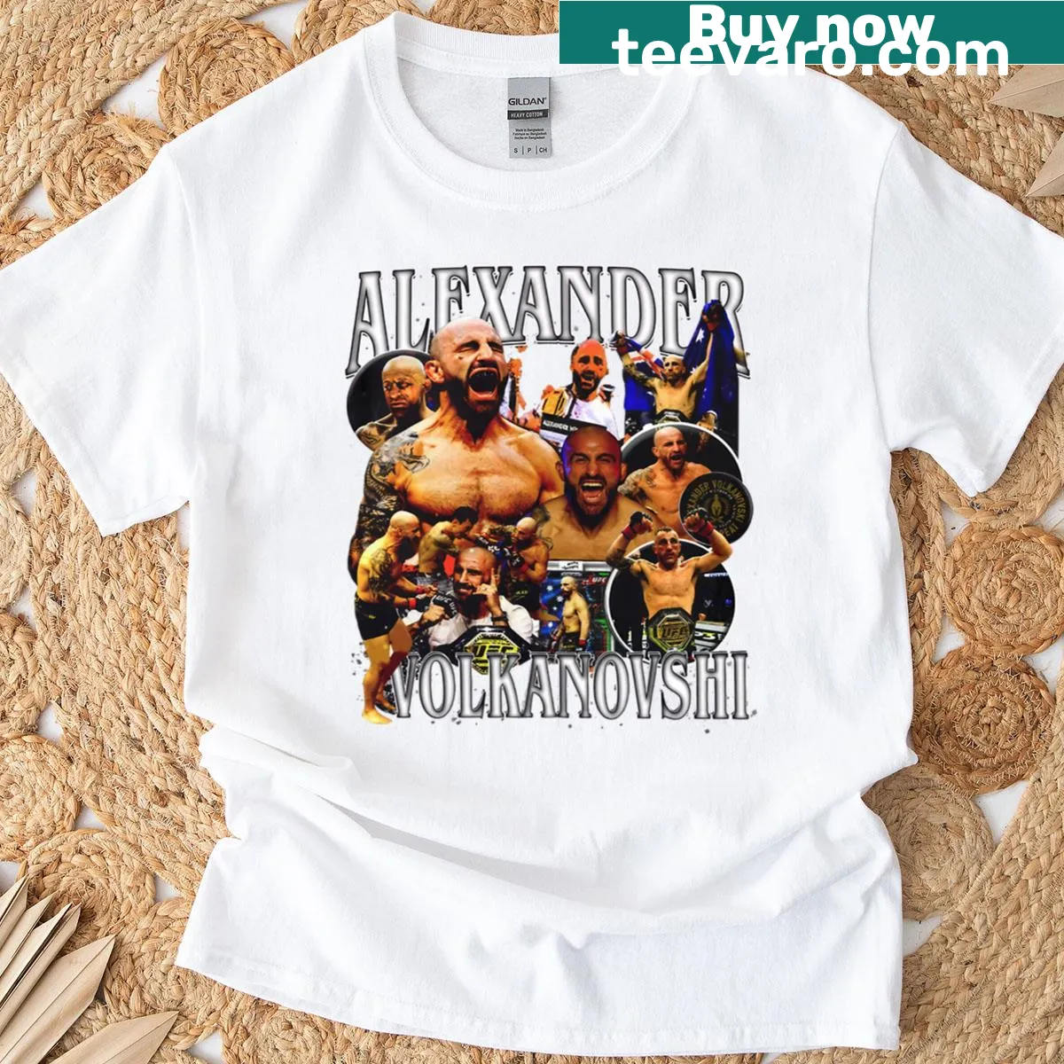 Retro T-shirt paying homage to Alexander Volkanovski — on a men's t-shirt