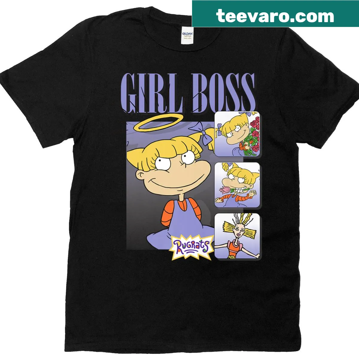 Angelica from Rugrats on a cute retro-style shirt — on a men's t-shirt