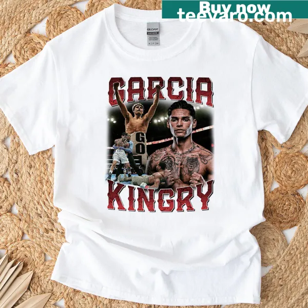 Illustrated Ryan Garcia boxing graphic on a streetwear T-shirt