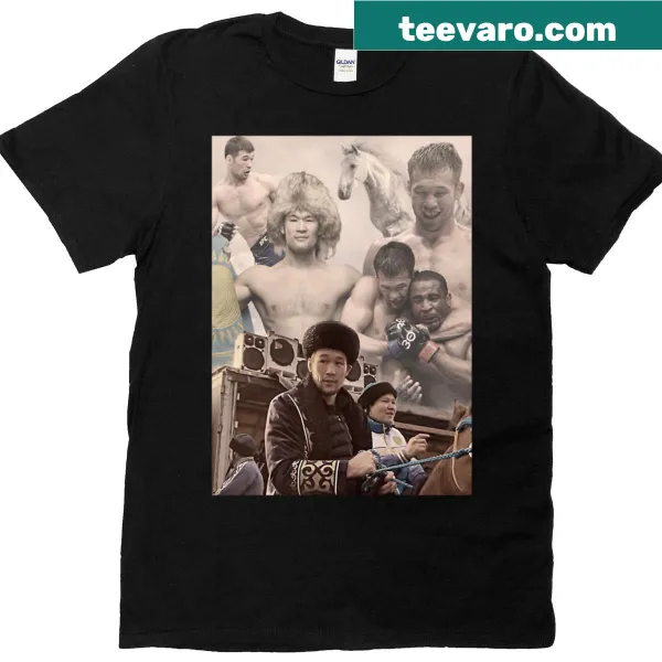 T-shirt dedicated to Shavkat Rakhmonov featuring dynamic graphics