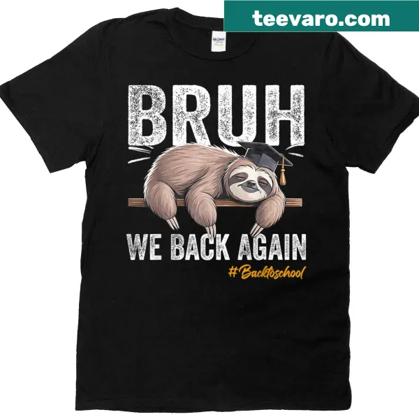 Cartoon sloth graphic for back to school theme.