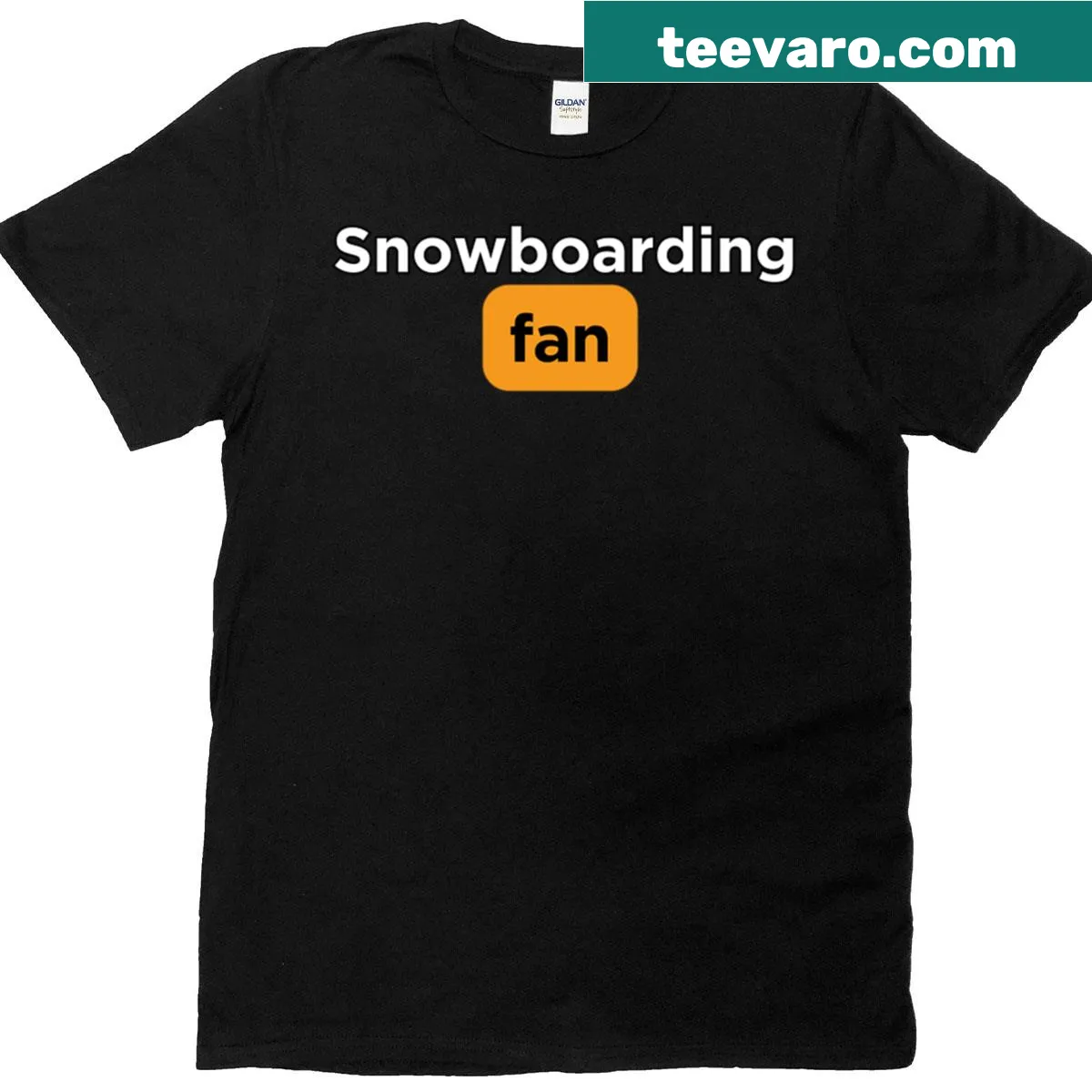 Snowboarding graphic T-shirt for sports fans — on a men's t-shirt