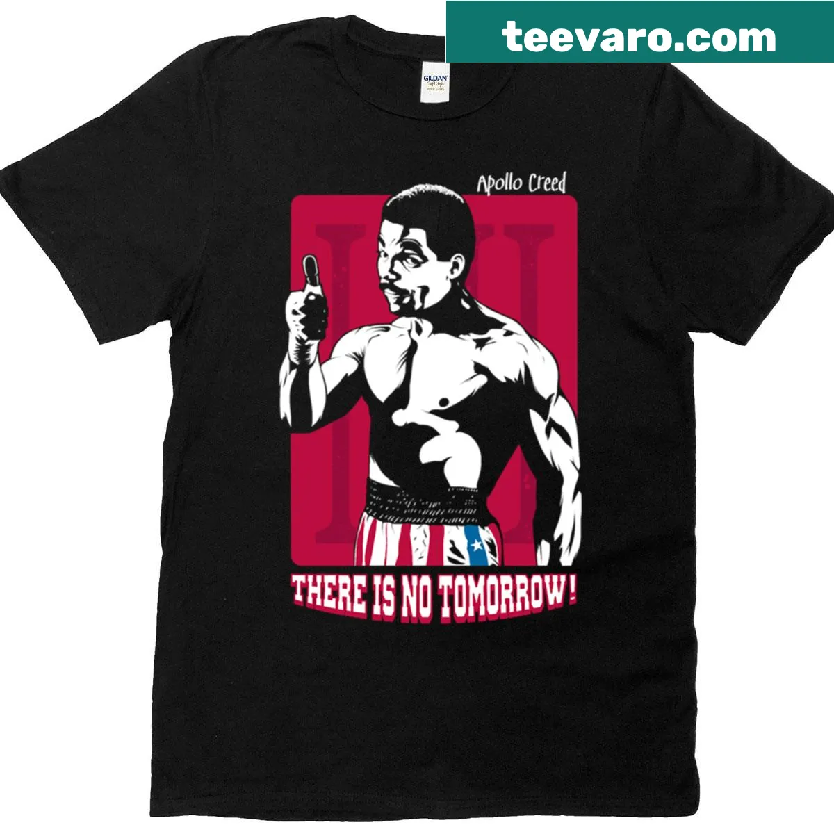 Statement t-shirt featuring the phrase 'There Is No Tomorrow' in bold typography. — on a men's t-shirt