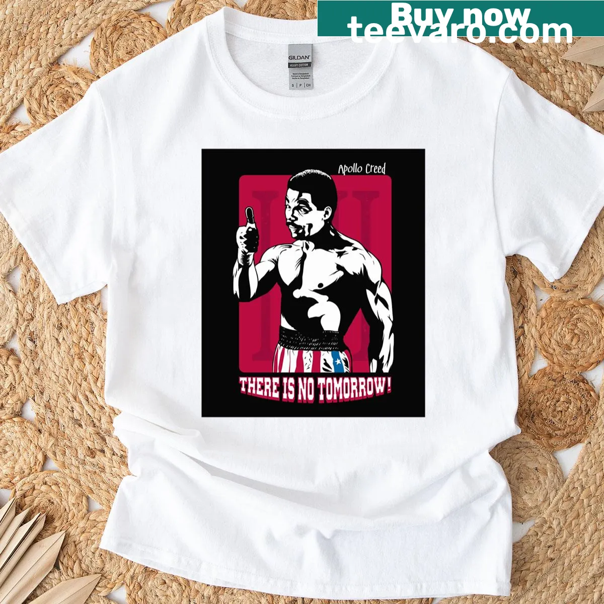 Motivational graphic T-shirt with the phrase: There Is No Tomorrow — on a men's t-shirt