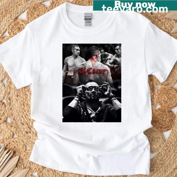 Illustrated Tony El Cucuy Ferguson T-shirt with fighter graphic