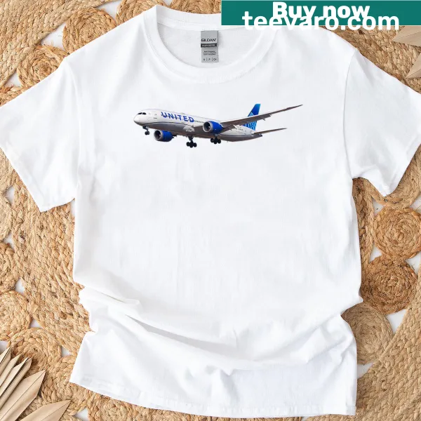 Illustration of United N25982 aircraft on a T-shirt