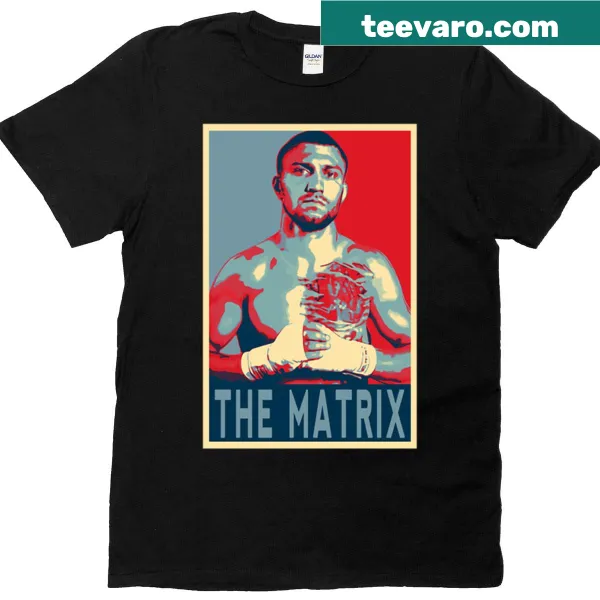 Vasyl Lomachenko illustration on The Matrix t-shirt