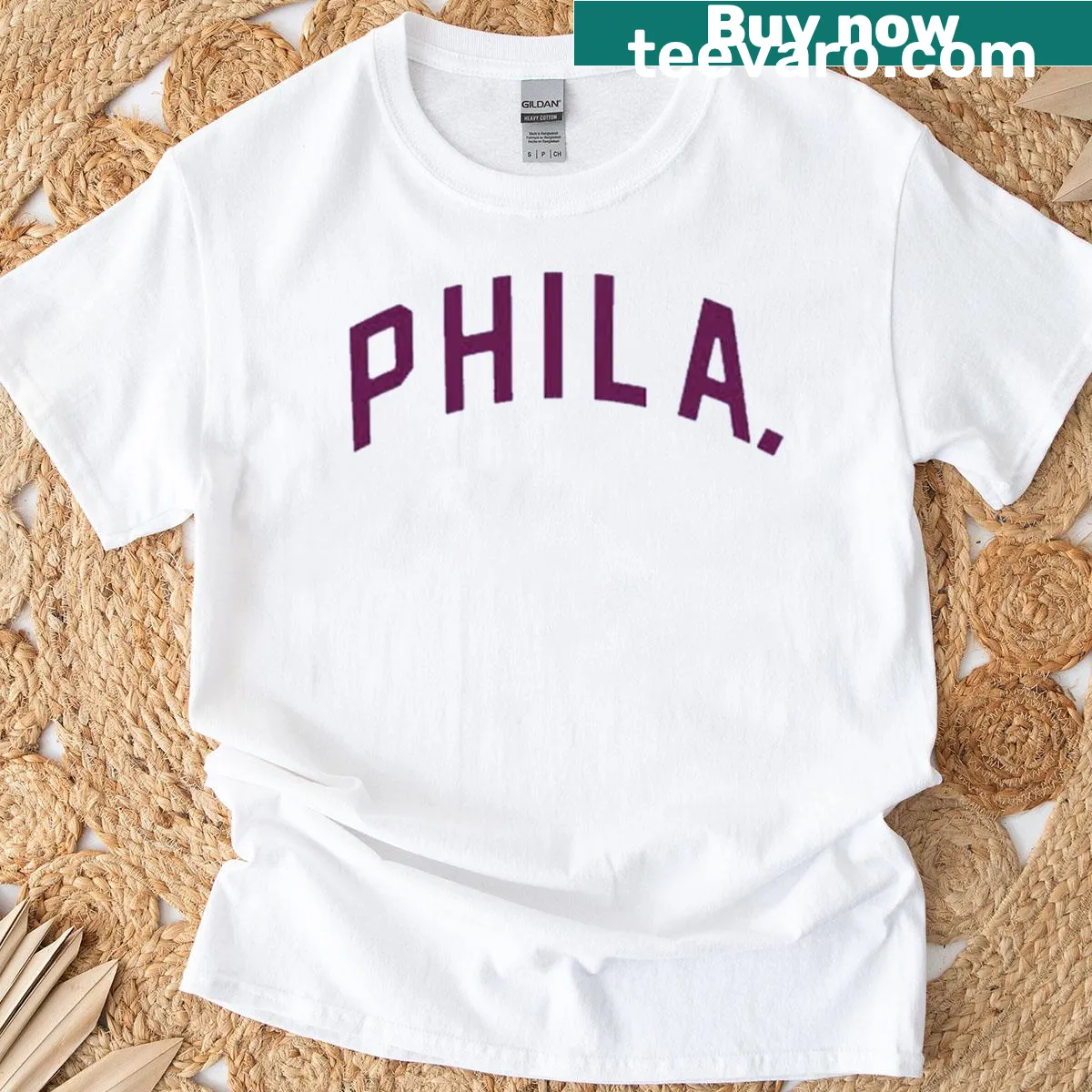 Vintage T-shirt celebrating Philadelphia with classic design — on a men's t-shirt