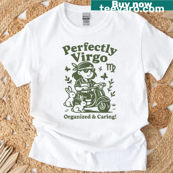 Vintage-style T-shirt featuring Virgo zodiac sign for kids and women