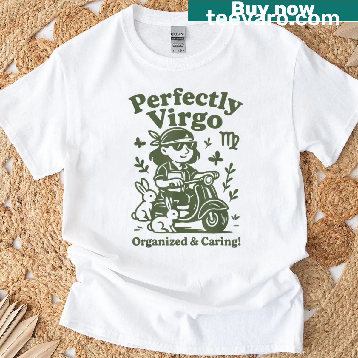 Vintage-style T-shirt featuring Virgo zodiac sign for kids and women — on a men's t-shirt