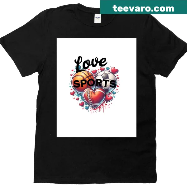 Graphic T-shirt showcasing sports elements with a whimsical design