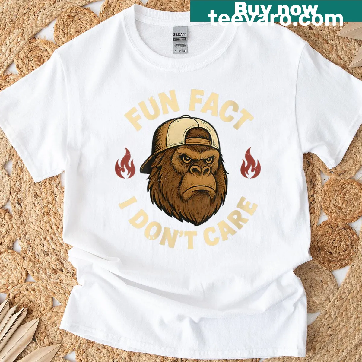 Funny T-shirt with sarcastic skeleton graphic and text on the back — on a men's t-shirt
