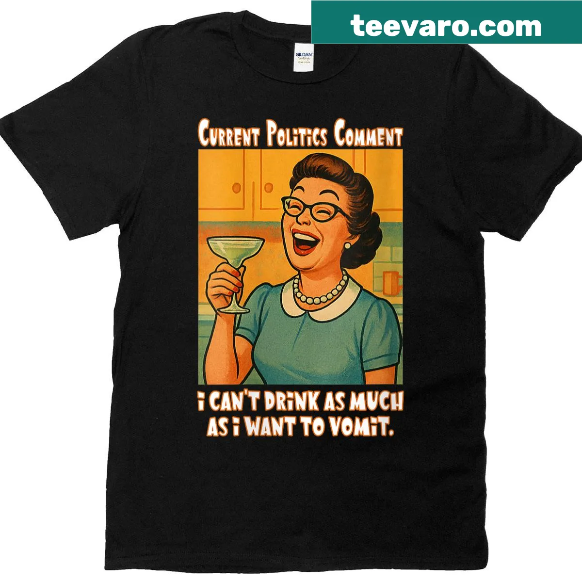 T-shirt featuring a humorous political satire statement about freedom — on a men's t-shirt