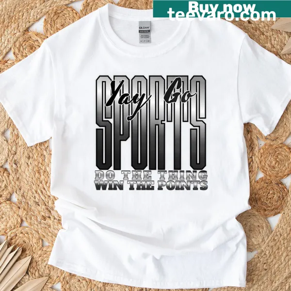 Funny 'Yay Go Sports' oversized T-shirt