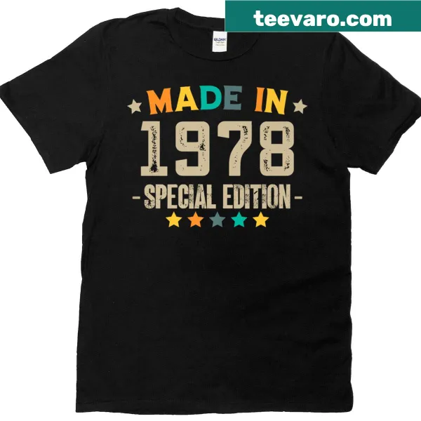 Vintage design T-shirt celebrating the birth year 1978.