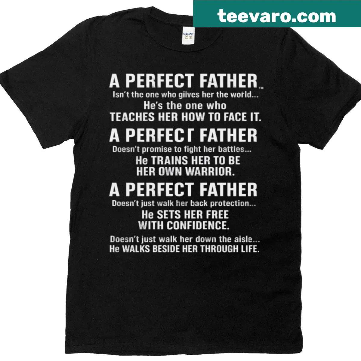 Father-daughter T-shirt with a heartfelt message about empowerment. — on a men's t-shirt