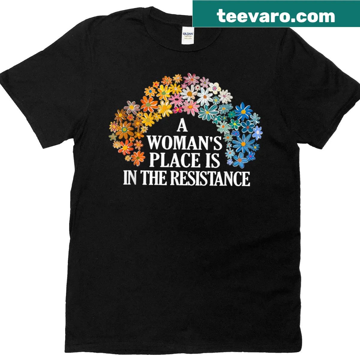Feminist T-shirt with the slogan about women's rights and resistance. — on a men's t-shirt
