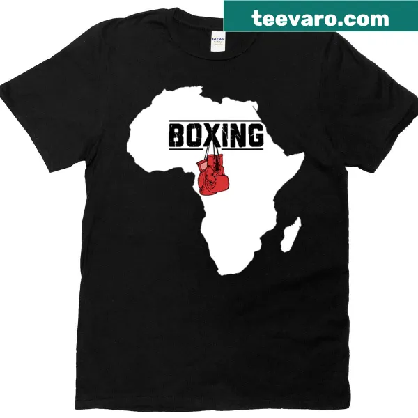 Oversized T-shirt with boxing gloves and African motifs