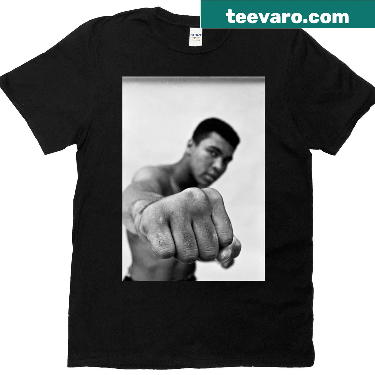 Illustration design celebrating boxing on Ali T-shirt — on a men's t-shirt