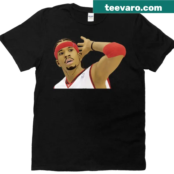 Playful T-shirt featuring phrase related to Allen Iverson
