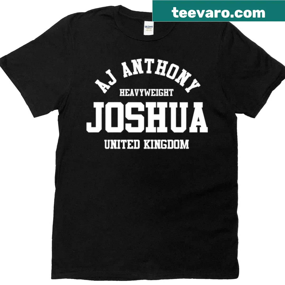 Anthony Joshua T-shirt featuring bold graphics and boxing references — on a men's t-shirt