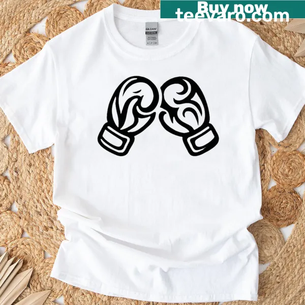 Sharp boxing artwork printed on a t-shirt