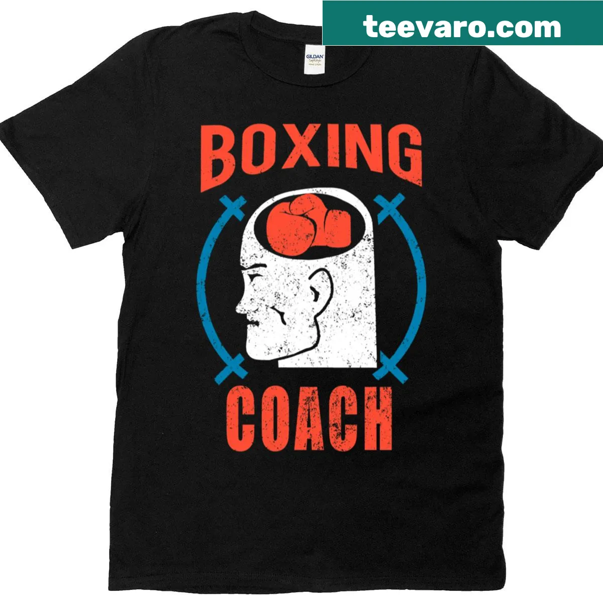 Boxing Coach T-shirt with clean bold design — on a men's t-shirt