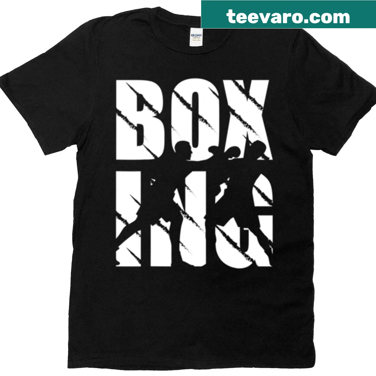 Witty boxing-themed graphic on a T-shirt — on a men's t-shirt